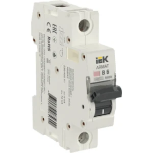 IEK ARMAT Автоматический выключатель M06N 1P B 6А - AR-M06N-1-B006 IEK ARMAT Автоматический выключатель M06N 1P B 6А - AR-M06N-1-B006