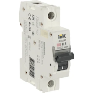 IEK ARMAT Автоматический выключатель M06N 1P C 8А - AR-M06N-1-C008 IEK ARMAT Автоматический выключатель M06N 1P C 8А - AR-M06N-1-C008