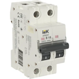 IEK ARMAT Автоматический выключатель M06N 2P B 16А - AR-M06N-2-B016 IEK ARMAT Автоматический выключатель M06N 2P B 16А - AR-M06N-2-B016