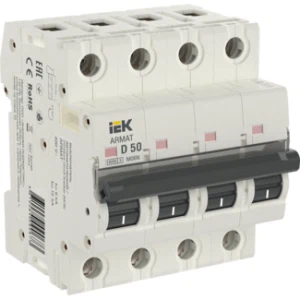 IEK ARMAT Автоматический выключатель M06N 4P D 50А - AR-M06N-4-D050 IEK ARMAT Автоматический выключатель M06N 4P D 50А - AR-M06N-4-D050