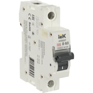 IEK ARMAT Автоматический выключатель M10N 1P D 63А - AR-M10N-1-D063 IEK ARMAT Автоматический выключатель M10N 1P D 63А - AR-M10N-1-D063