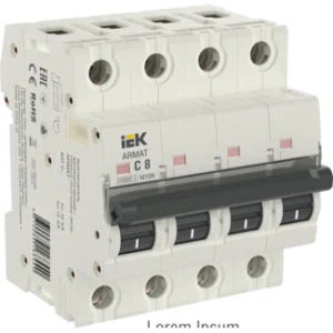 IEK ARMAT Автоматический выключатель M10N 4P C 8А - AR-M10N-4-C008 IEK ARMAT Автоматический выключатель M10N 4P C 8А - AR-M10N-4-C008