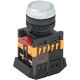 IEK Кнопка ABLFS-22 белый d=22мм неон/240В 1з+1р