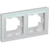 IEK BRITE Рамка 2-местная IP44 РУ-2-БрЖ-44 жемчуг