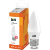 IEK Лампа светодиодная C35 свеча 9Вт 230В 3000К E27