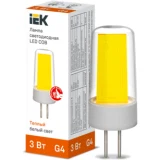 IEK Лампа светодиодная COB капсула 3Вт 230В 3000К керамика G4