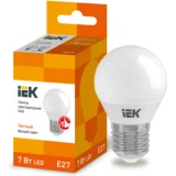 IEK Лампа светодиодная G45 шар 7Вт 230В 3000К E27