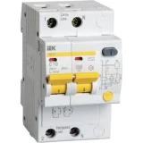 IEK Дифференциальный автоматический выключатель АД12 2Р 10А 10мА