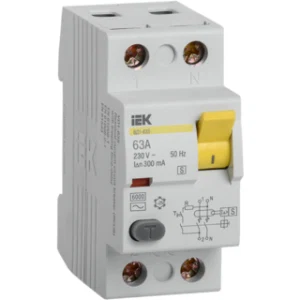IEK Выключатель дифференциальный (УЗО) ВД1-63S 2Р 63А 300мА - MDV12-2-063-300 IEK Выключатель дифференциальный (УЗО) ВД1-63S 2Р 63А 300мА - MDV12-2-063-300