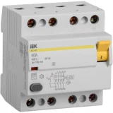 IEK Выключатель дифференциальный (УЗО) ВД1-63S 4Р 40А 100мА