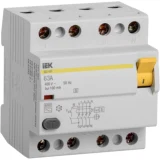 IEK Выключатель дифференциальный (УЗО) ВД1-63S 4Р 63А 100мА