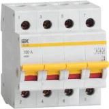 IEK Выключатель нагрузки (мини-рубильник) ВН-32 4Р 100А