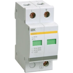 IEK Ограничитель импульсных перенапряжений ОПС1-D 2Р 5/10кА 230B - MOP20-2-D IEK Ограничитель импульсных перенапряжений ОПС1-D 2Р 5/10кА 230B - MOP20-2-D