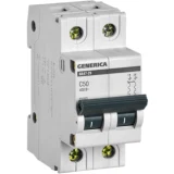 IEK Автоматический выключатель ВА47-29 2Р 50А 4,5кА С GENERICA