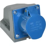 IEK Розетка стационарная ССИ-113 2P+PE 16А 200-250В IP44