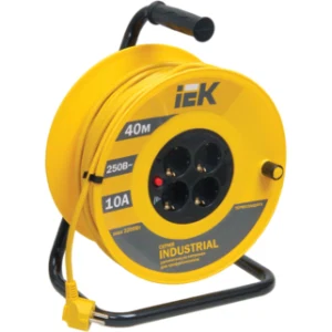 IEK Катушка УК40 с термозащитой 4 места 2P+PE/40м 3х1,0мм2 INDUSTRIAL - WKP14-10-04-40 IEK Катушка УК40 с термозащитой 4 места 2P+PE/40м 3х1,0мм2 INDUSTRIAL - WKP14-10-04-40
