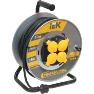 IEK Катушка УК40 на мет. с термозащитой 4 места 2P+PE/40м КГ 3х2,5мм2 IP44 PROFESSIONAL - WKP17-16-04-40-44 IEK Катушка УК40 на мет. с термозащитой 4 места 2P+PE/40м КГ 3х2,5мм2 IP44 PROFESSIONAL - WKP17-16-04-40-44