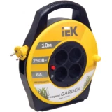 IEK Катушка УК10 с термозащитой 4 места 2P/10м 2х0,75мм2 GARDEN